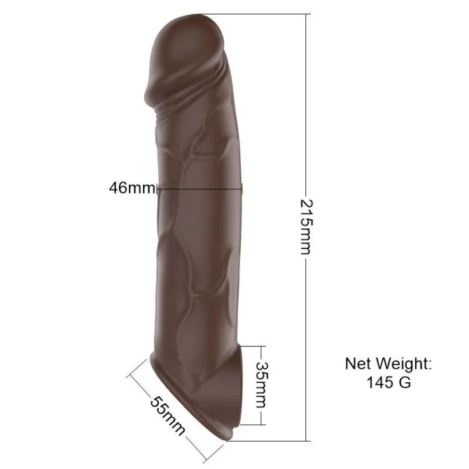 BASIC X vibrační návlek na penis hnědý