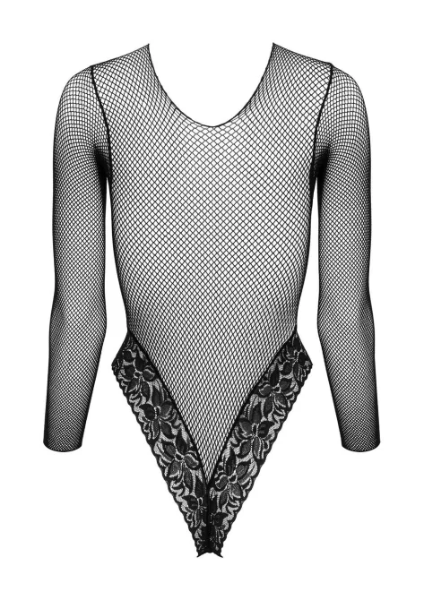 Kotek Síťované body s krajkou FB005 - černé