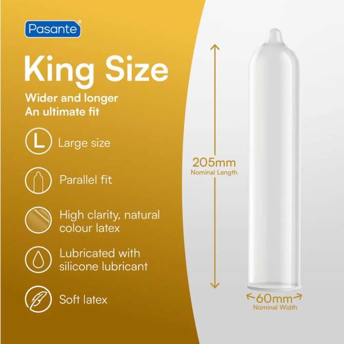 Pasante kondomy King Size 60 mm - 3 ks