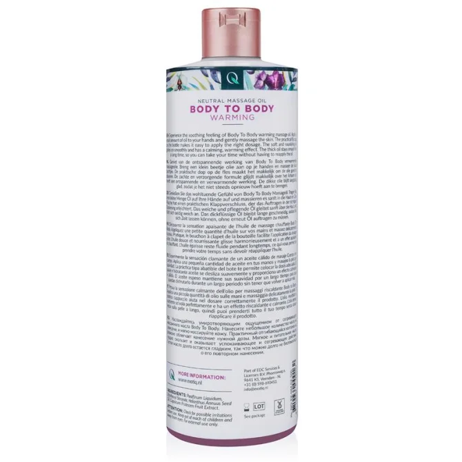 Exotiq Body To Body hřejivý masážní olej 500 ml