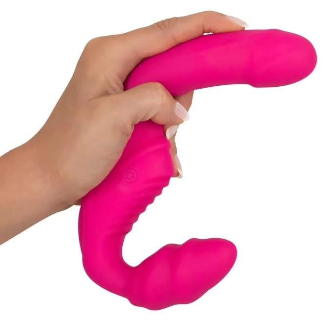Strapless strap-on Vibrátor - růžový
