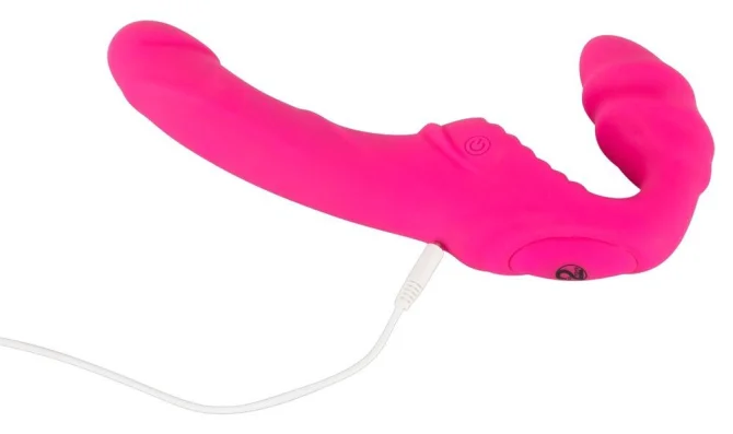 Strapless strap-on Vibrátor - růžový