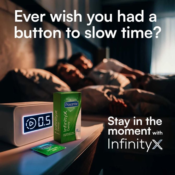 Pasante kondomy Infinity X Delay 12 ks