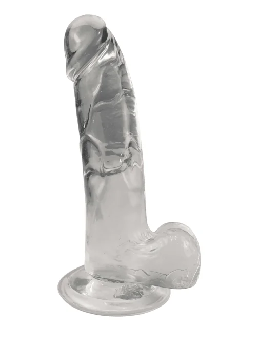 BASIC X Rocco transparentní umělý penis s přísavkou L