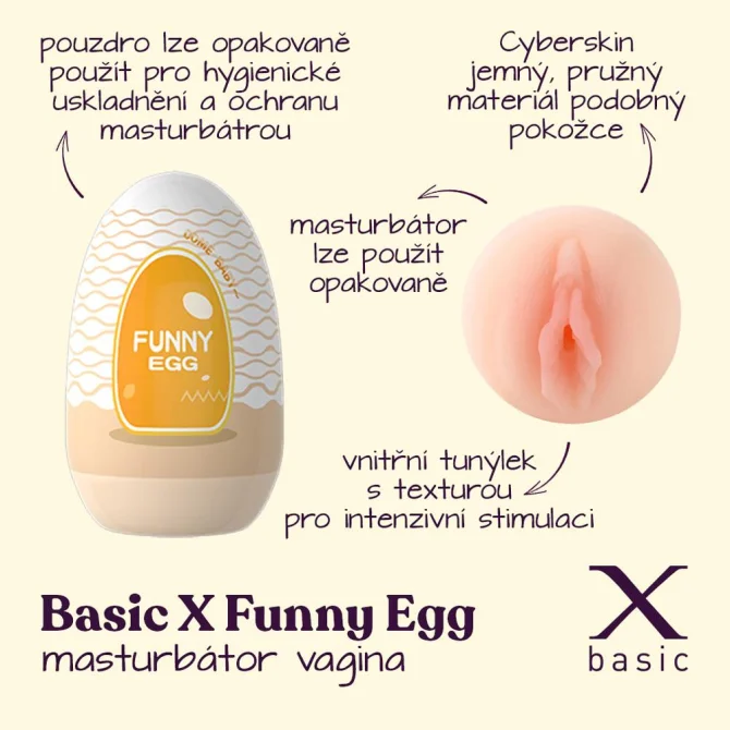 BASIC X FUNNY EGG masturbátor vagina I.