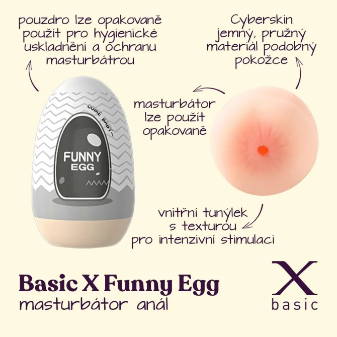 BASIC X FUNNY EGG masturbátor anál