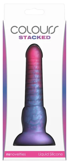 Colours Stacked dildo 16 cm - růžová/modrá