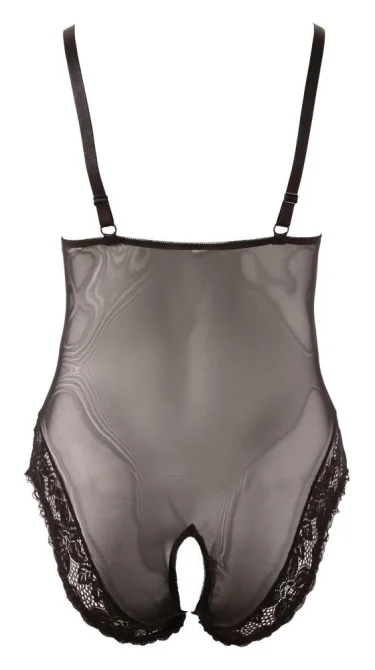 Cottelli Curves body s krajkou - černé: 2XL