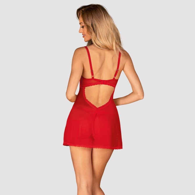 Obsessive Chilisa košilka a tanga - červená