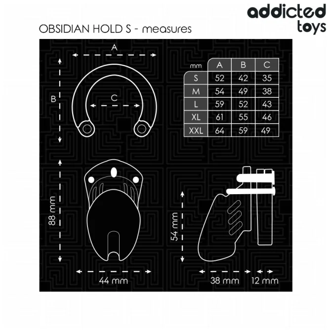 addicted toys Obsidian hold klec na penis S