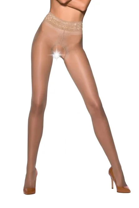 Passion TIOPEN punčochy 001 béžové (20DEN)