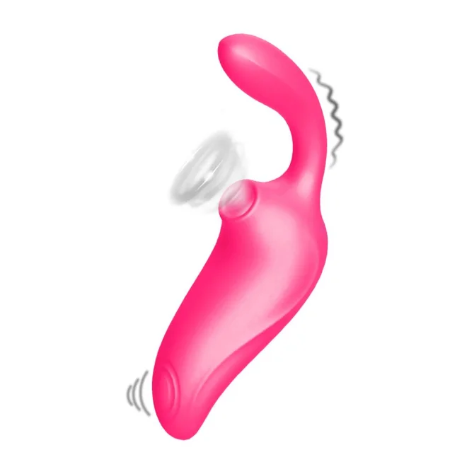 BASIC X Athena podtlakový stimulátor s vibracemi a poklepem růžový