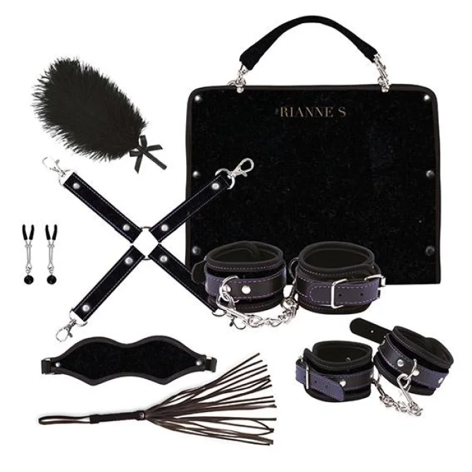 Rianne S Kinky me softly - luxusní BDSM sada v pouzdře - černá