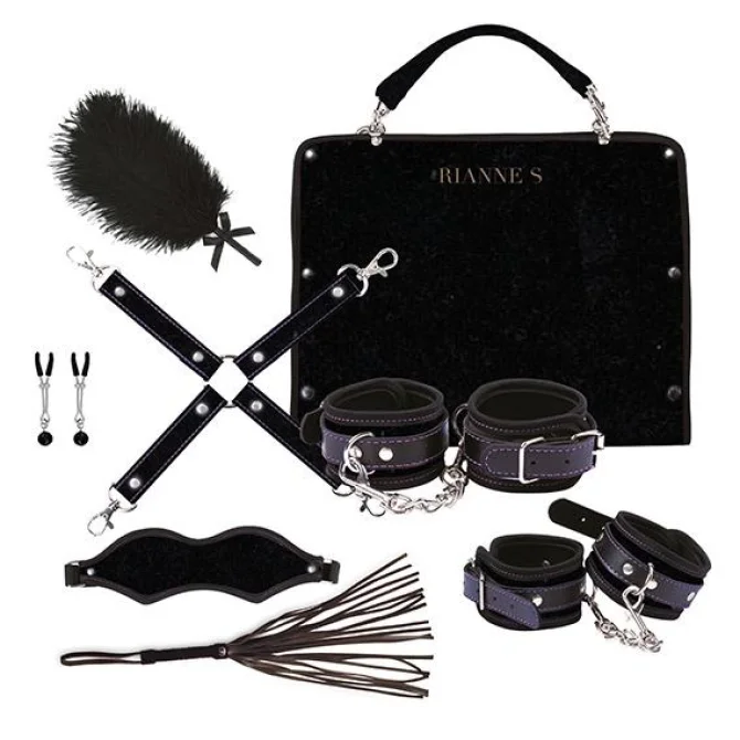 Rianne S Kinky me softly - luxusní BDSM sada v pouzdře - černá