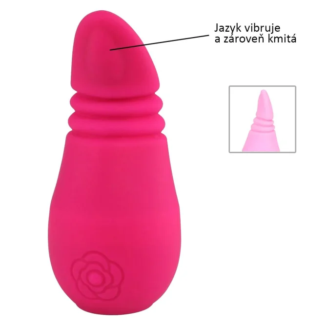 MARO KAWAII kmitající vibrační jazyk na klitoris růžový