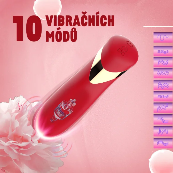 BASIC X Lip stick minivibrátor červený