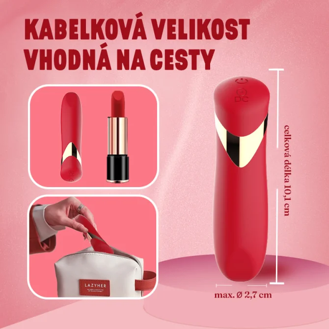 BASIC X Lip stick minivibrátor červený