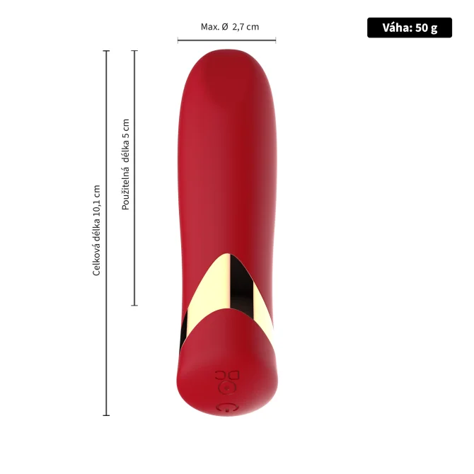 BASIC X Lip stick minivibrátor červený