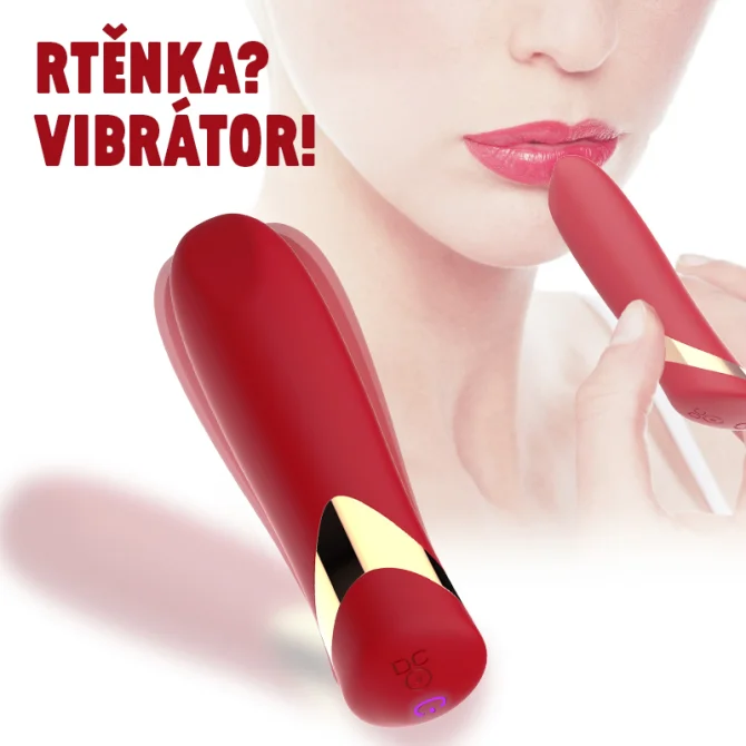 BASIC X Lip stick minivibrátor červený