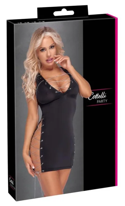 Cottelli Party Šaty se stříbrným vázáním L