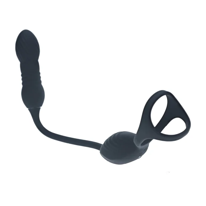 Levelz Vibrating and Thrusting stimulátor prostaty a perinea s erekčním kroužkem