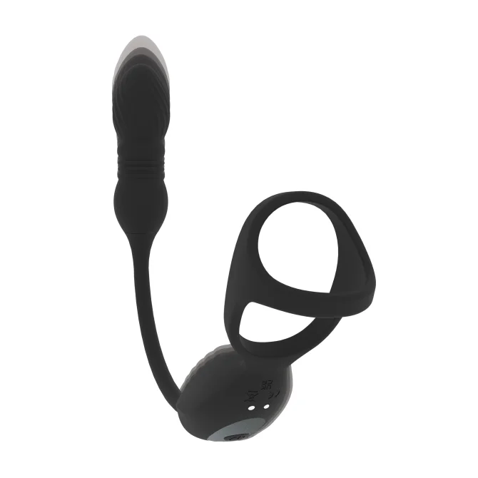 Levelz Vibrating and Thrusting stimulátor prostaty a perinea s erekčním kroužkem