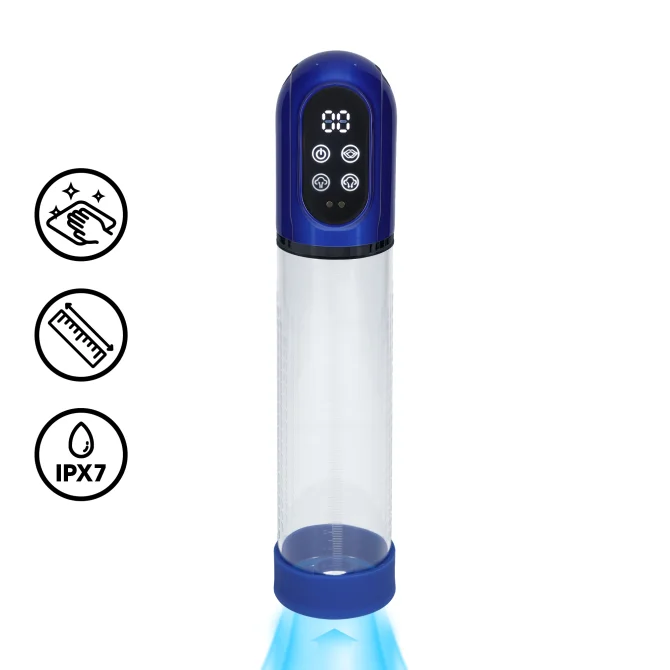 Pumped Engage Automatic vakuová pumpa a masturbátor 2 v 1 modrá