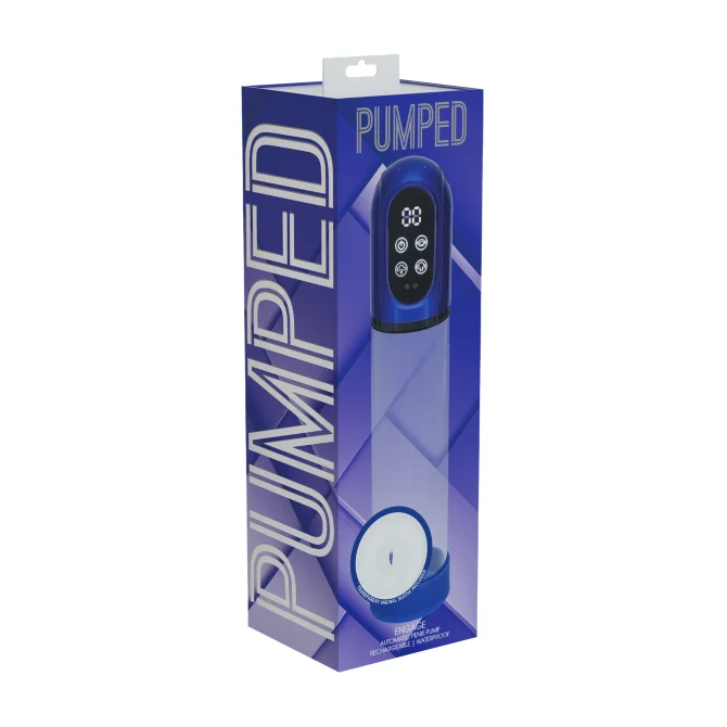 Pumped Engage Automatic vakuová pumpa a masturbátor 2 v 1 modrá