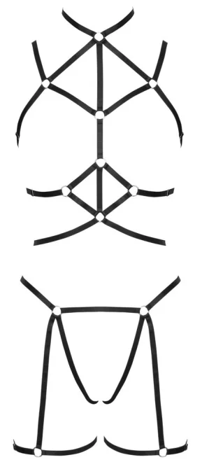 Cottelli Lingerie Harness set černý