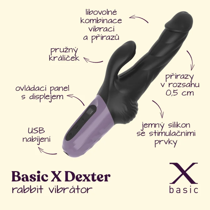 BASIC X Dexter rabbit vibrátor