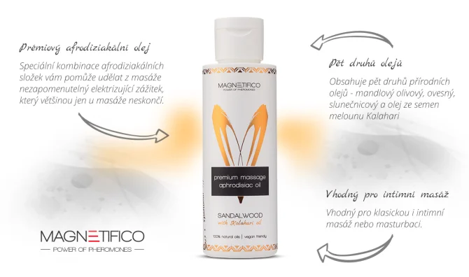 Magnetifico Masážní olej Sandalwood 100 ml