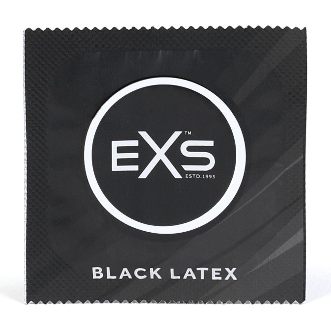EXS Black Latex kondomy 48 ks