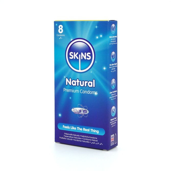 SKINS kondomy Natural 8 ks