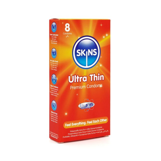 SKINS kondomy Ultra thin 8 ks