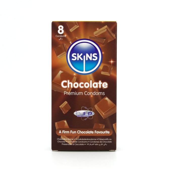 SKINS kondomy Chocolate 8 ks