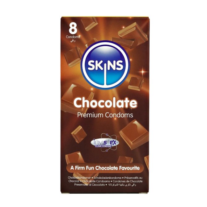 SKINS kondomy Chocolate 8 ks