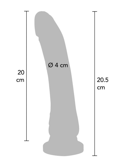Get Real Dong dildo 20,5 cm černé