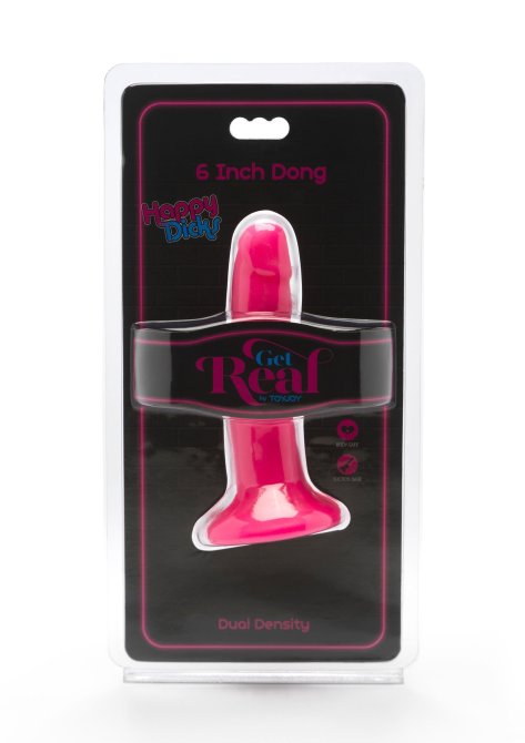 Get Real Happy dicks dildo 15 cm růžové
