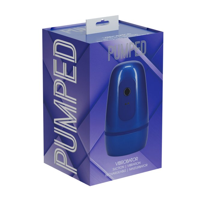 Pumped Pulsar Vibrační masturbátor s podtlakovou stimulací - modrý