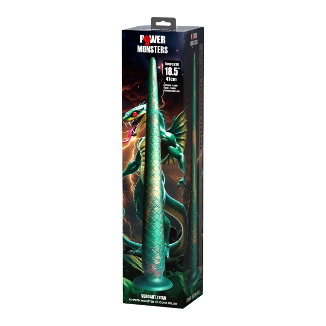 Power Monsters Verdant Titan dildo ve tvaru ocasu draka