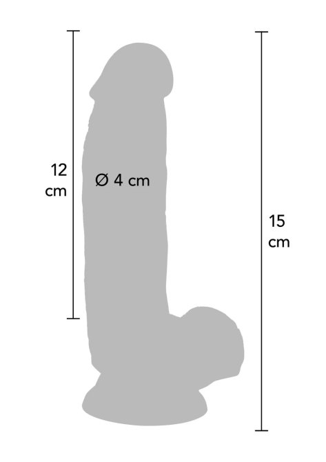 Get Real Dildo s varlaty 15 cm - černé