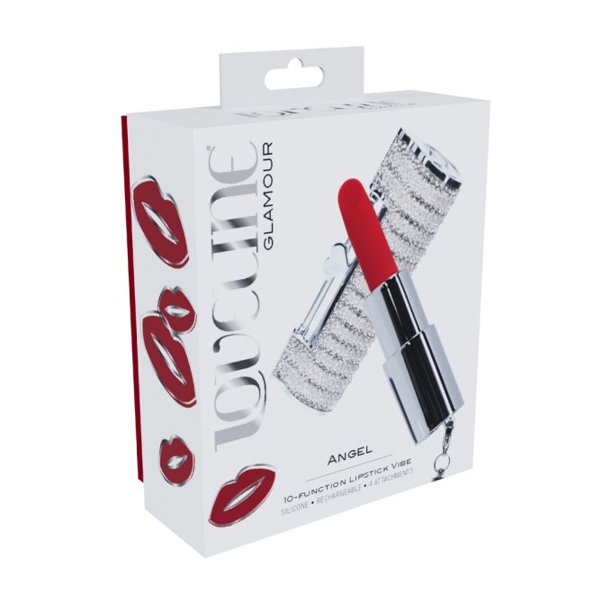 Loveline Angel Lipstick minivibrátor se 4 nástavci