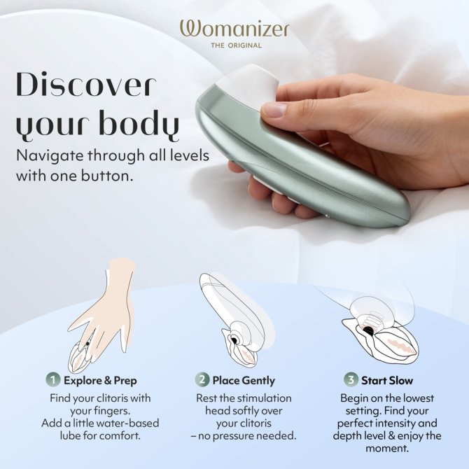 Womanizer Pro stimulátor na klitoris Sage green