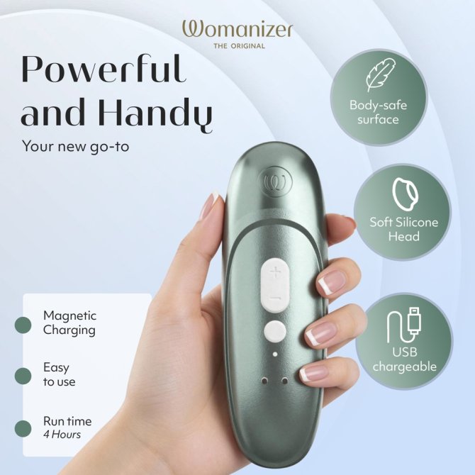 Womanizer Pro stimulátor na klitoris Sage green
