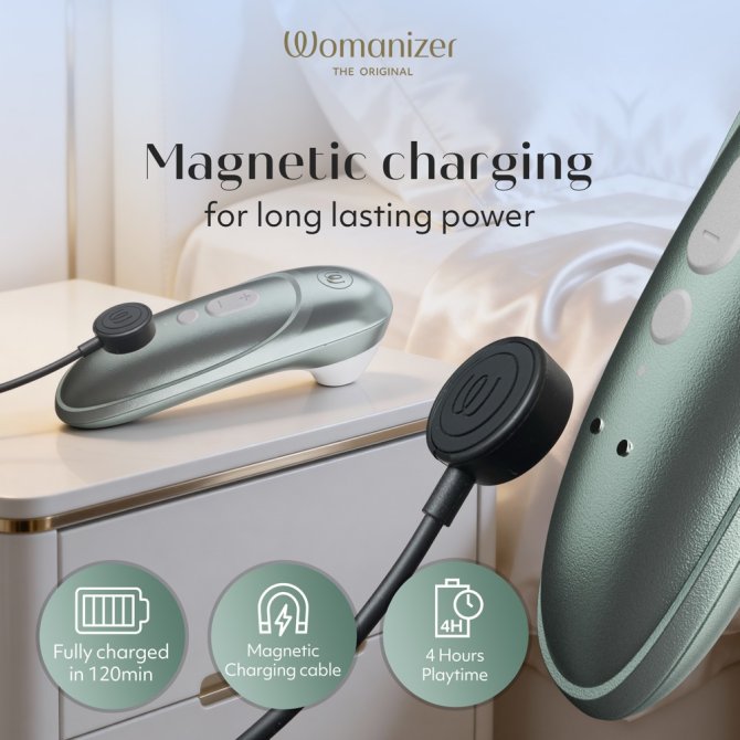 Womanizer Pro stimulátor na klitoris Sage green
