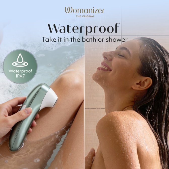 Womanizer Pro stimulátor na klitoris Sage green