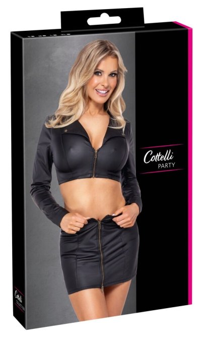 Cottelli Party Set top a sukně černý S