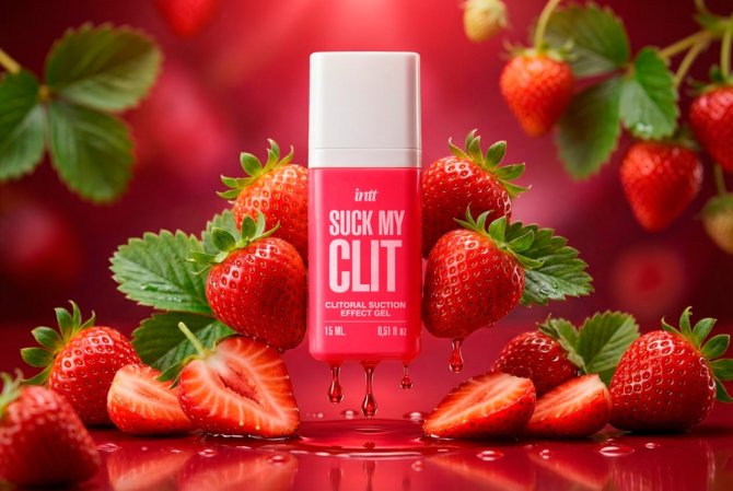 intt Suck my clit gel 15 ml Wild strawberry