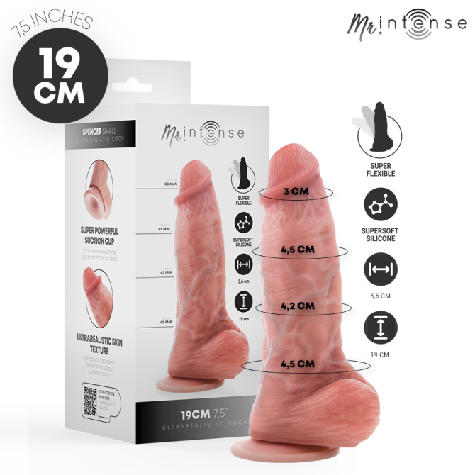 Small Spencer realistické dildo 19 cm