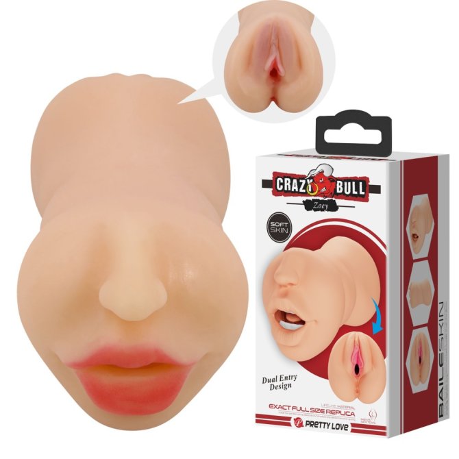 Zoey Premium Dual oboustranný masturbátor Light skin